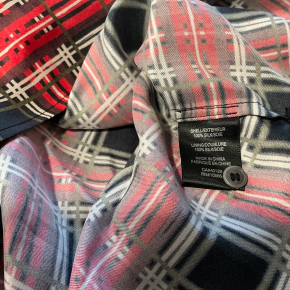 LAMB Gwen Stefani Plaid Ruffle Collar Sleeveless Top Wns Sz 4 Red/Black/White - Picture 6 of 7